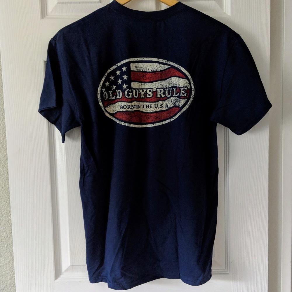 Old Guys Rule Born In The U.S.A. T-Shirt NWT